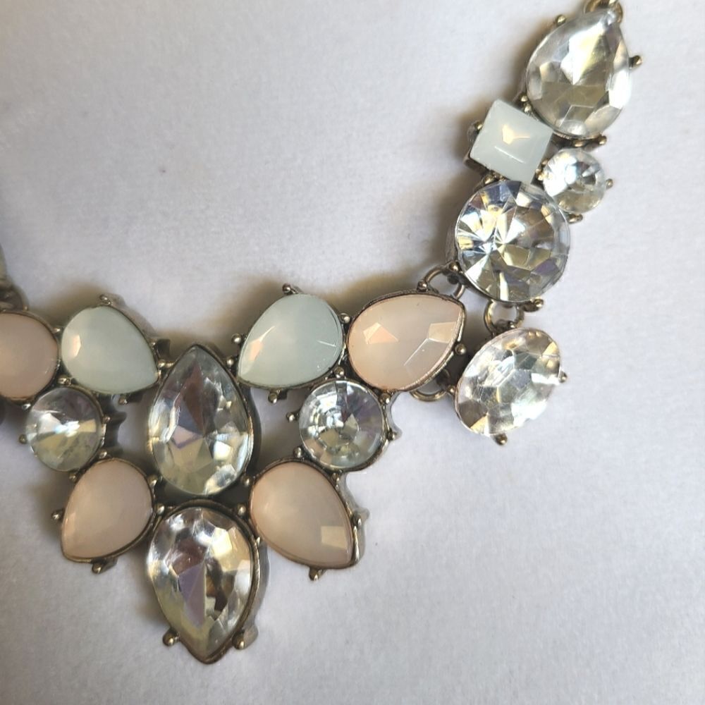 Loft Necklace, statement piece, rhinestones, adjustable length - Picture 3 of 7